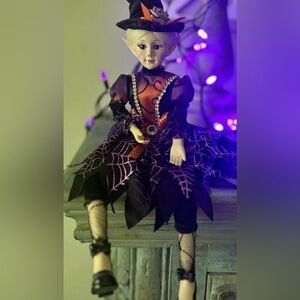 Halloween Shelf Sitter Posable Doll Mantel  18” Witch Christian Siriano